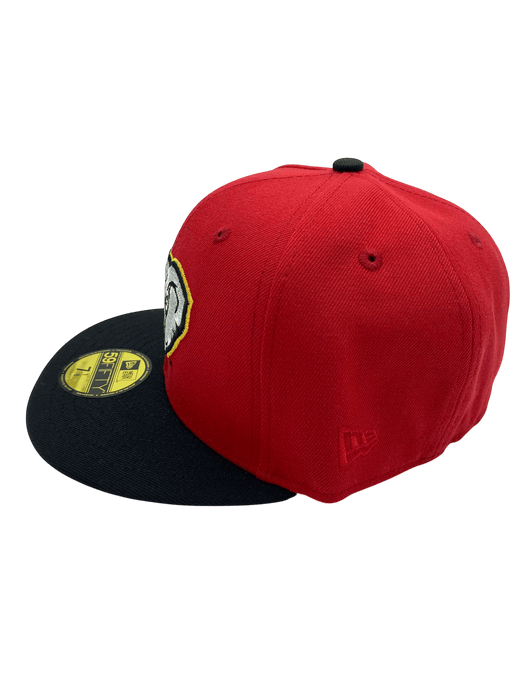New Era Fitted Hat Adult Alabama Crimson Tide New Era Crimson/Black Custom Side Patch 59FIFTY Fitted Hat - Men's