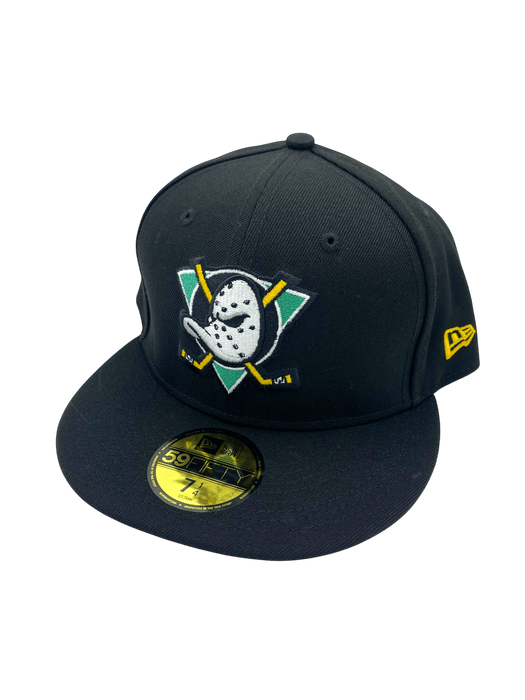 Adult Anaheim Ducks New Era Black 59FIFTY Fitted Hat - Men's