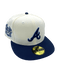 New Era Fitted Hat Adult Atlanta Braves New Era Chrome Custom Side Patch 59FIFTY Fitted Hat - Men's