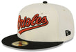New Era Fitted Hat Adult Baltimore Orioles New Era Chrome 2 Tone Chain Stitch Logo 59FIFTY Fitted Hat - Men's