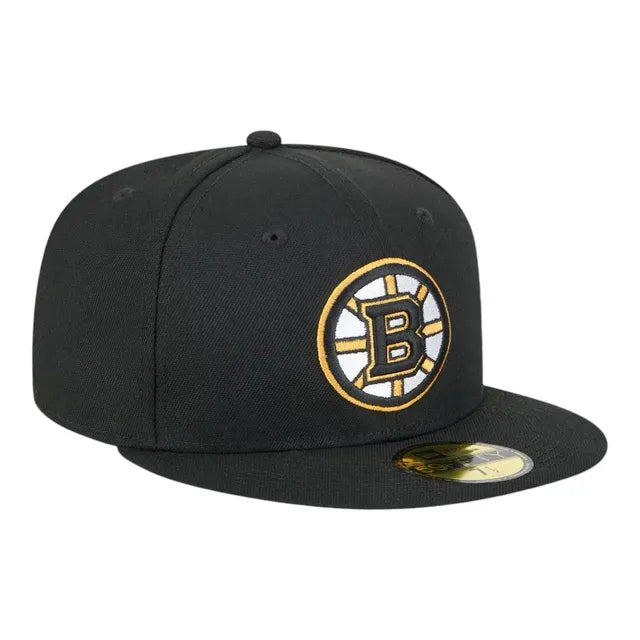 New Era Fitted Hat Adult Boston Bruins New Era Black 59FIFTY Fitted Hat - Men's