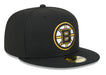 New Era Fitted Hat Adult Boston Bruins New Era Black 59FIFTY Fitted Hat - Men's