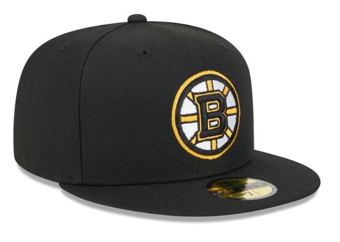 New Era Fitted Hat Adult Boston Bruins New Era Black 59FIFTY Fitted Hat - Men's