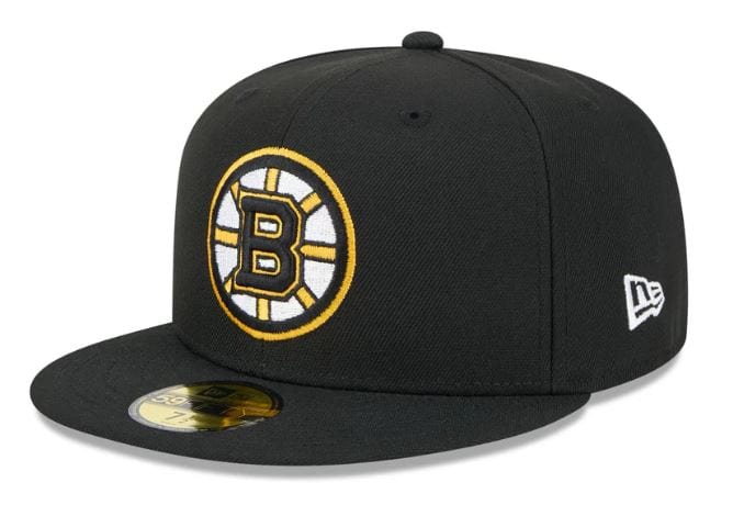 New Era Fitted Hat Adult Boston Bruins New Era Black 59FIFTY Fitted Hat - Men's