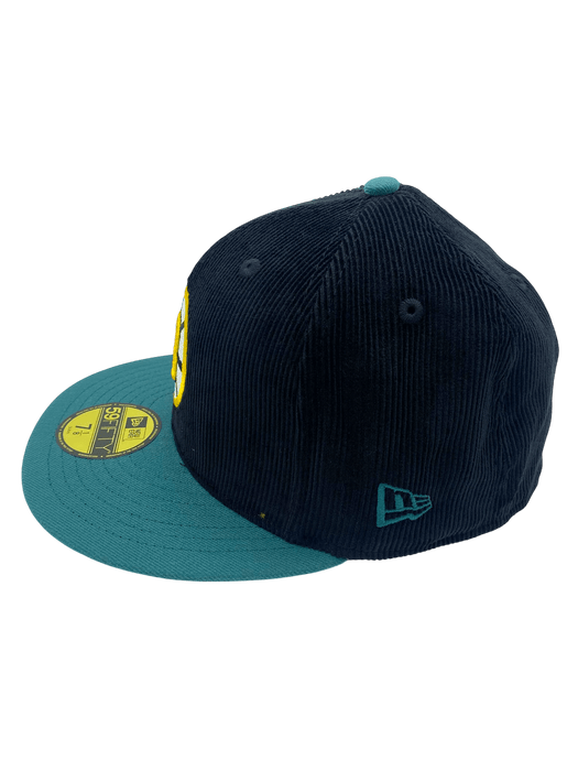 New Era Fitted Hat Adult Boston Bruins New Era Black/Green Movie Pack Custom Side Patch 59FIFTY Fitted Hat - Men's