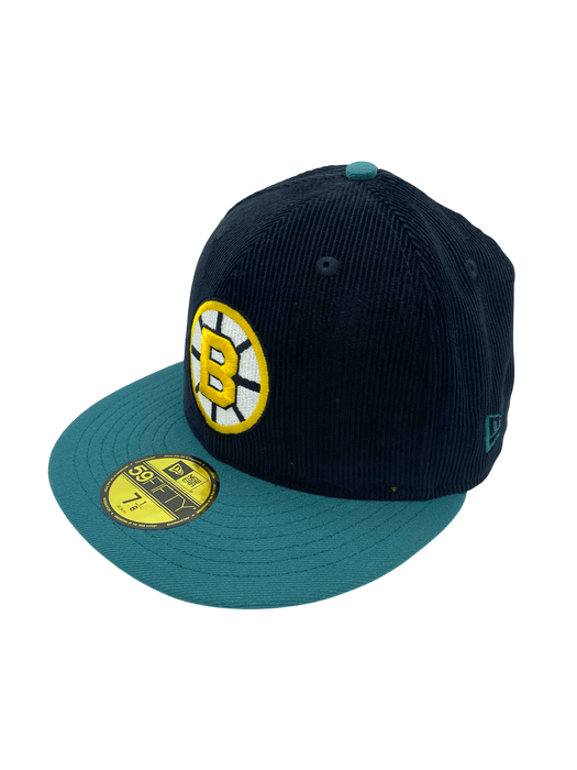 New Era Fitted Hat Adult Boston Bruins New Era Black/Green Movie Pack Custom Side Patch 59FIFTY Fitted Hat - Men's