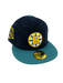 New Era Fitted Hat Adult Boston Bruins New Era Black/Green Movie Pack Custom Side Patch 59FIFTY Fitted Hat - Men's