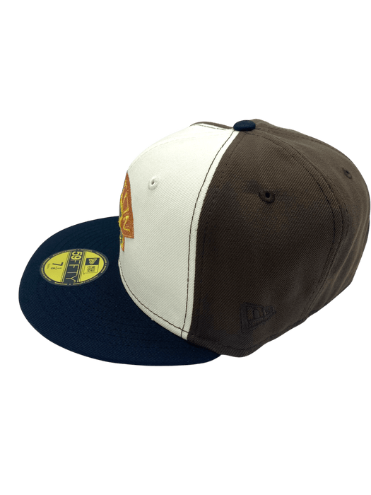 New Era Fitted Hat Adult Boston Bruins New Era Chrome/Black 3 Tone Custom Side Patch 59FIFTY Fitted Hat - Men's