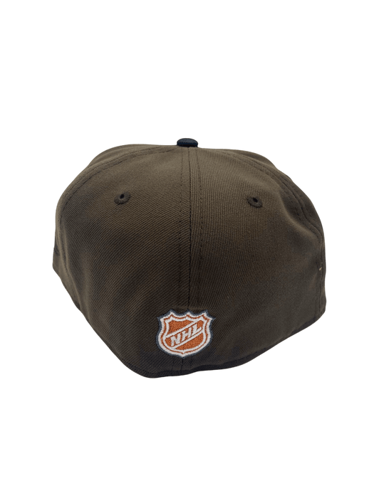 New Era Fitted Hat Adult Boston Bruins New Era Chrome/Black 3 Tone Custom Side Patch 59FIFTY Fitted Hat - Men's