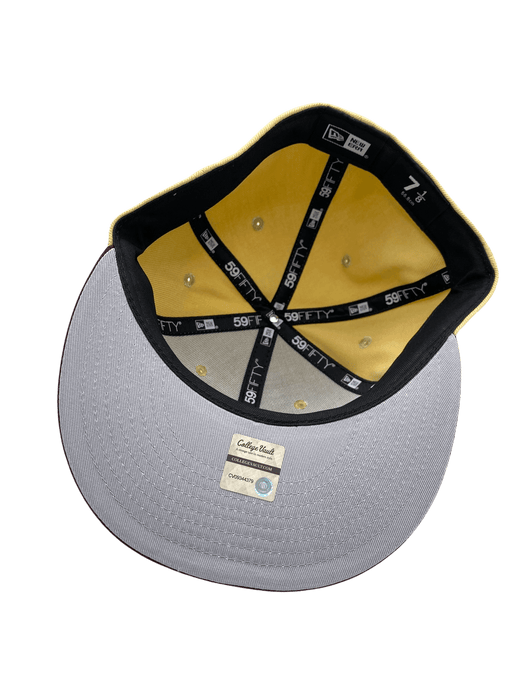 Adult Boston College Eagles New Era Gold/Maroon Custom Johnny Hockey Side Patch 59FIFTY Fitted Hat - Men's