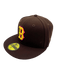 New Era Fitted Hat Adult Boston Red Sox New Era Brown Brownie Custom Side Patch 59FIFTY Fitted Hat - Men's