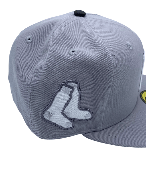 New Era Fitted Hat Adult Boston Red Sox New Era Gray Days Custom Side Patch 59FIFTY Fitted Hat - Men's