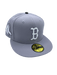 New Era Fitted Hat Adult Boston Red Sox New Era Gray Days Custom Side Patch 59FIFTY Fitted Hat - Men's