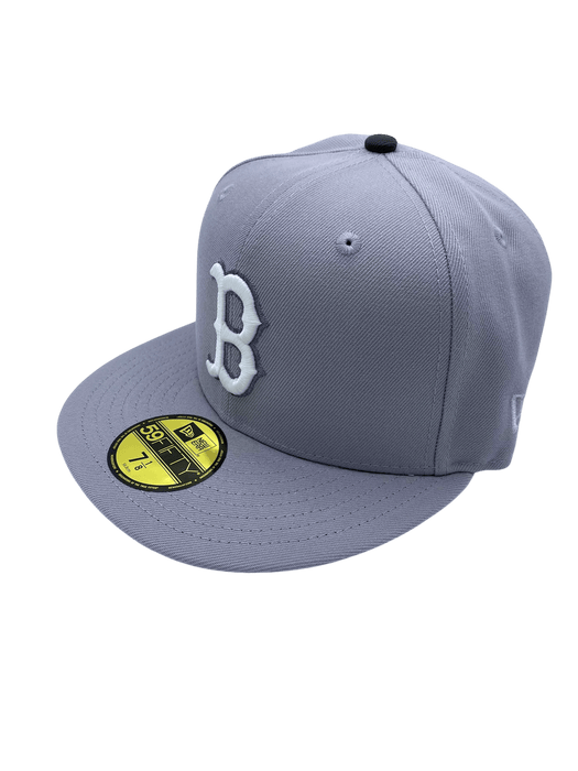 New Era Fitted Hat Adult Boston Red Sox New Era Gray Days Custom Side Patch 59FIFTY Fitted Hat - Men's