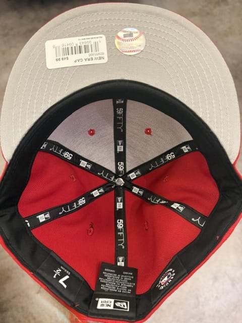 New Era Fitted Hat Adult Boston Red Sox New Era Red and Black Collection 59FIFTY Fitted Hat - Men's