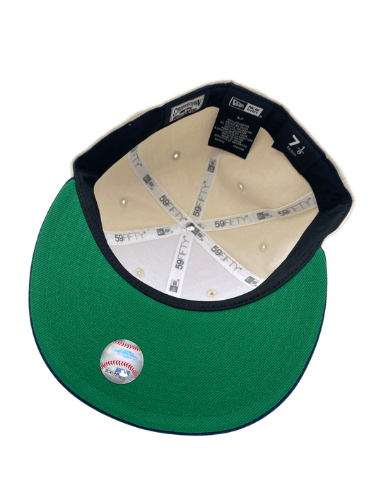 New Era Fitted Hat Adult Boston Red Sox New Era Stone Reverse the Curse Custom Side Patch 59FIFTY Fitted Hat - Men's