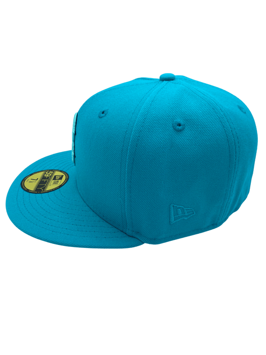 New Era Fitted Hat Adult Boston Red Sox New Era Teal BIMO Custom Side Patch 59FIFTY Fitted Hat - Men's