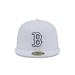 New Era Fitted Hat Adult Boston Red Sox New Era White/Black Basic 59FIFTY Fitted Hat - Men's