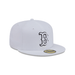 New Era Fitted Hat Adult Boston Red Sox New Era White/Black Basic 59FIFTY Fitted Hat - Men's