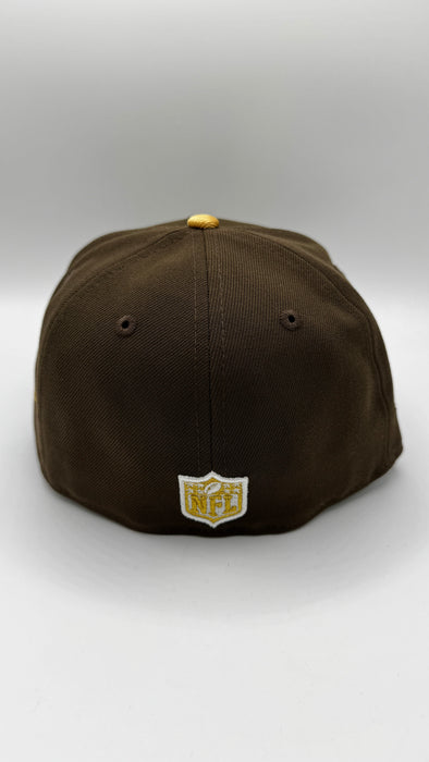 New Era Fitted Hat Adult Buffalo Bills New Era Brown "The MVP" Custom Side Patch 59FIFTY Fitted Hat - Men's