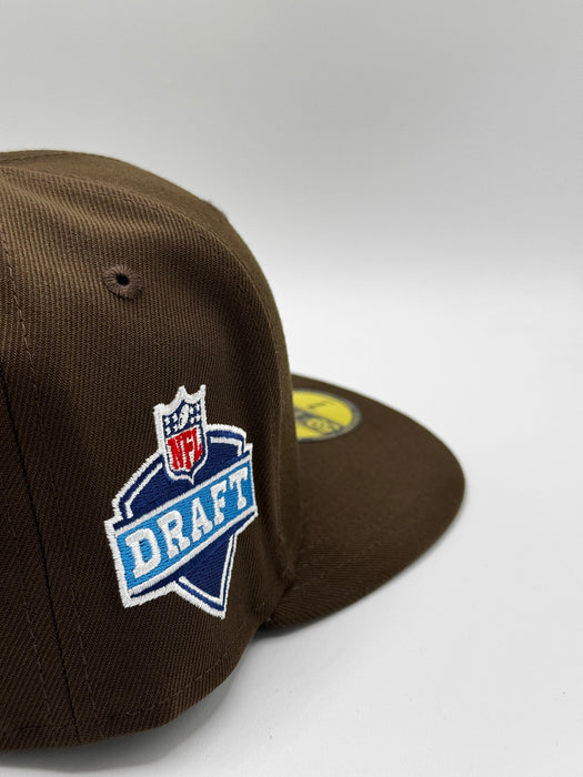 New Era Fitted Hat Adult Buffalo Bills New Era Brown "The MVP" Custom Side Patch 59FIFTY Fitted Hat - Men's