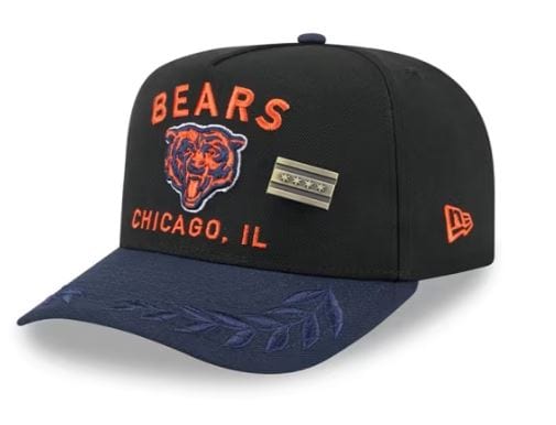 New Era Fitted Hat Adult Chicago Bears New Era Black 2025 NFL Draft 59FIFTY Fitted Hat - Men's