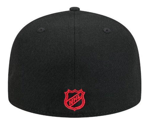 Adult Chicago Blackhawks New Era Black 59FIFTY Fitted Hat - Men's