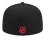 Adult Chicago Blackhawks New Era Black 59FIFTY Fitted Hat - Men's