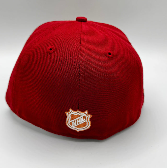 New Era Fitted Hat Adult Chicago Blackhawks New Era Burgundy Red Team Pinky Custom 59FIFTY Fitted Hat - Men's