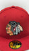 New Era Fitted Hat Adult Chicago Blackhawks New Era Burgundy Red Team Pinky Custom 59FIFTY Fitted Hat - Men's