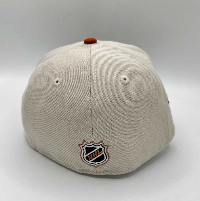 New Era Fitted Hat Adult Chicago Blackhawks New Era Gray/ Navy City Crossover Custom 59FIFTY Fitted Hat - Men's