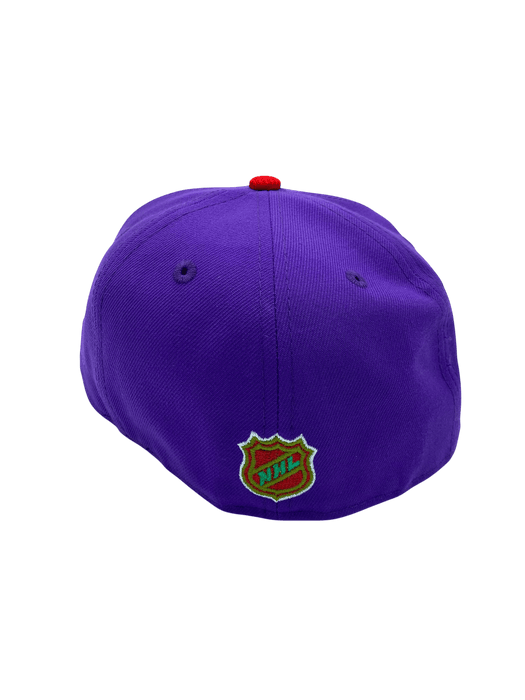 New Era Fitted Hat Adult Chicago Blackhawks New Era Purple J Custom 59FIFTY Fitted Hat - Men's