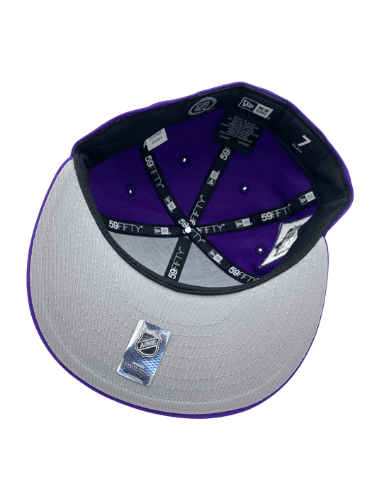 New Era Fitted Hat Adult Chicago Blackhawks New Era Purple J Custom 59FIFTY Fitted Hat - Men's