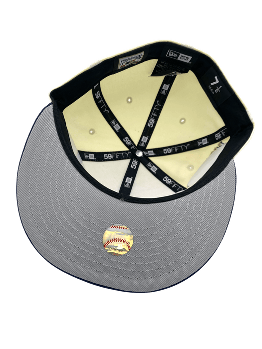 New Era Fitted Hat Adult Chicago Cubs New Era Chrome/Navy Custom Side Patch 59FIFTY Fitted Hat - Men's