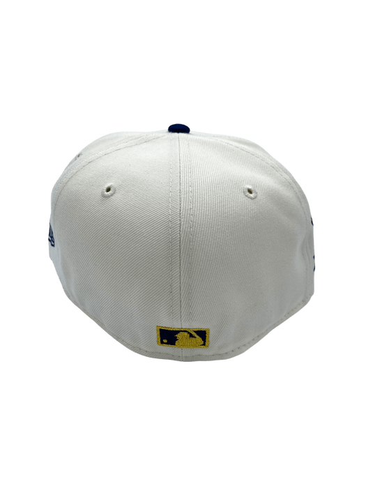 New Era Fitted Hat Adult Chicago Cubs New Era Chrome/Navy Custom Side Patch 59FIFTY Fitted Hat - Men's