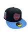 New Era Fitted Hat Adult Chicago White Sox New Era Black/Light Blue City Flag Custom Side Patch 59FIFTY Fitted Hat - Men's