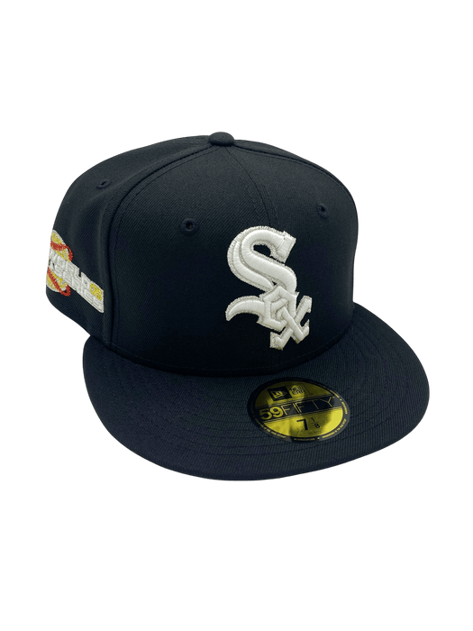 Adult Chicago White Sox New Era Black Remix Side Patch 59FIFTY Fitted Hat - Men's