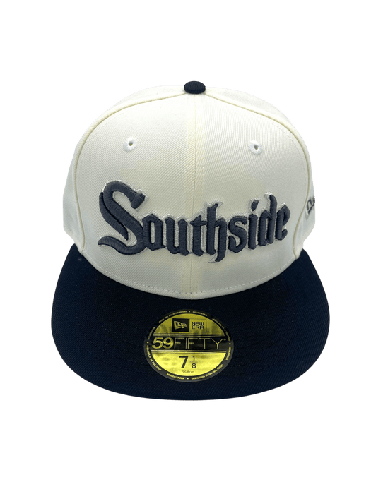 New Era Fitted Hat Adult Chicago White Sox New Era Chrome Plain Jane Southside Custom 59FIFTY Fitted Hat - Men's