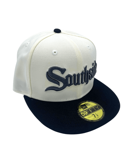 New Era Fitted Hat Adult Chicago White Sox New Era Chrome Plain Jane Southside Custom 59FIFTY Fitted Hat - Men's