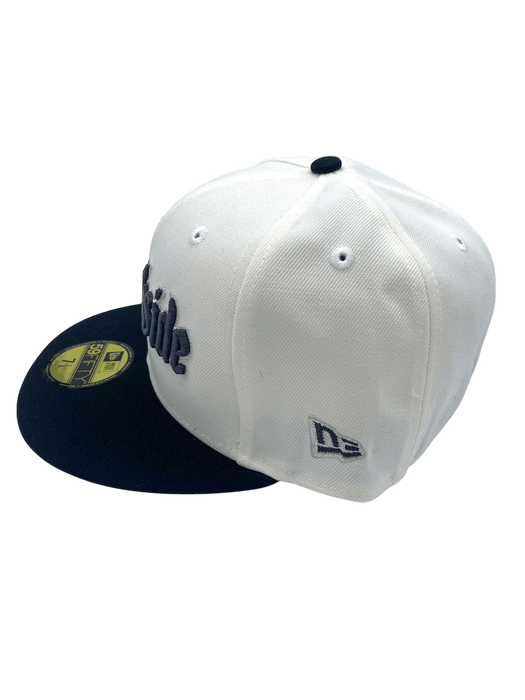 New Era Fitted Hat Adult Chicago White Sox New Era Chrome Plain Jane Southside Custom 59FIFTY Fitted Hat - Men's