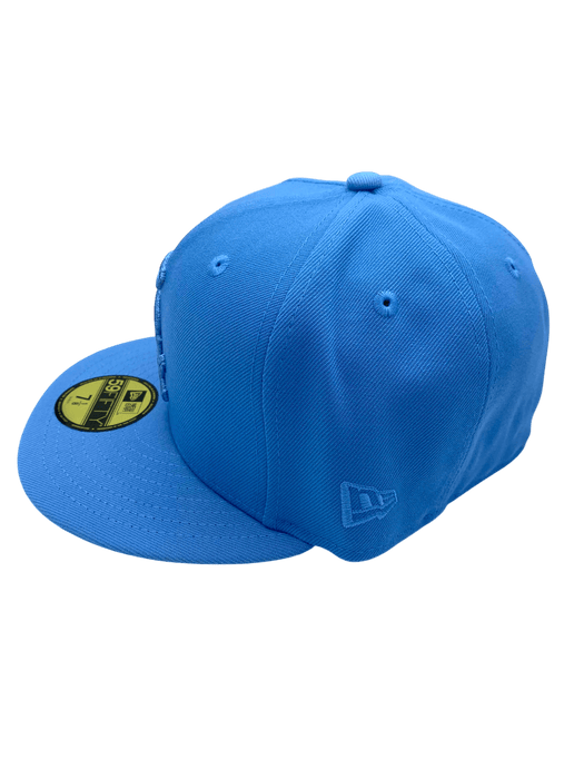 New Era Fitted Hat Adult Chicago White Sox New Era Light Blue JFG Custom Side Patch 59FIFTY Fitted Hat - Men's