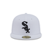 New Era Fitted Hat Adult Chicago White Sox New Era White/Black Basic 59FIFTY Fitted Hat - Men's
