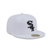 New Era Fitted Hat Adult Chicago White Sox New Era White/Black Basic 59FIFTY Fitted Hat - Men's