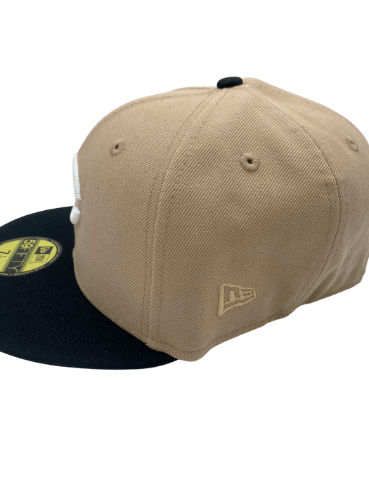 New Era Fitted Hat Adult Cincinnati Reds New Era Brown/Black Custom Side Patch 59FIFTY Fitted Hat - Men's