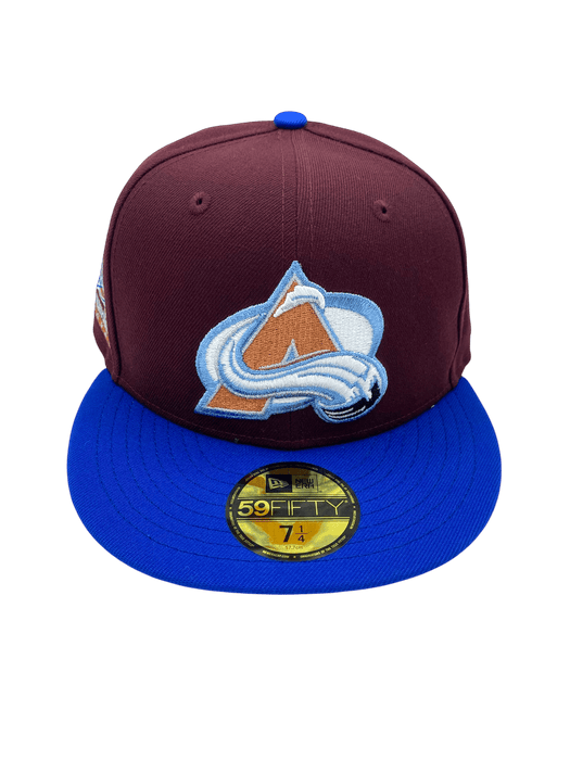 New Era Fitted Hat Adult Colorado Avalanche New Era Maroon Classic Custom Side Patch 59FIFTY Fitted Hat - Men's