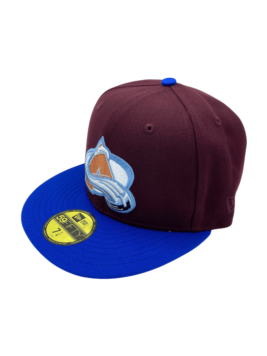 New Era Fitted Hat Adult Colorado Avalanche New Era Maroon Classic Custom Side Patch 59FIFTY Fitted Hat - Men's