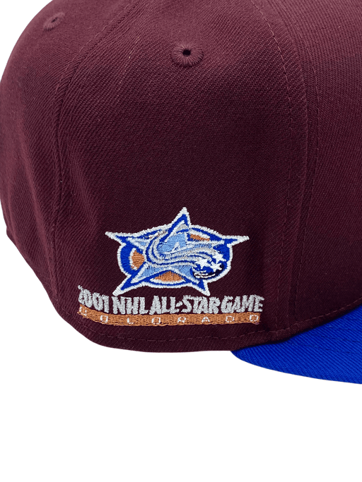 New Era Fitted Hat Adult Colorado Avalanche New Era Maroon Classic Custom Side Patch 59FIFTY Fitted Hat - Men's