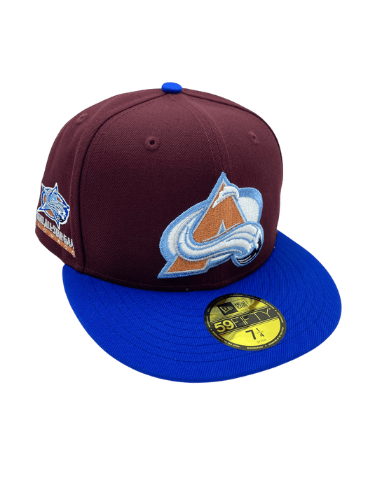 New Era Fitted Hat Adult Colorado Avalanche New Era Maroon Classic Custom Side Patch 59FIFTY Fitted Hat - Men's