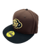 New Era Fitted Hat Adult Colorado Buffaloes New Era Brown/Black Custom Side Patch 59FIFTY Fitted Hat - Men's