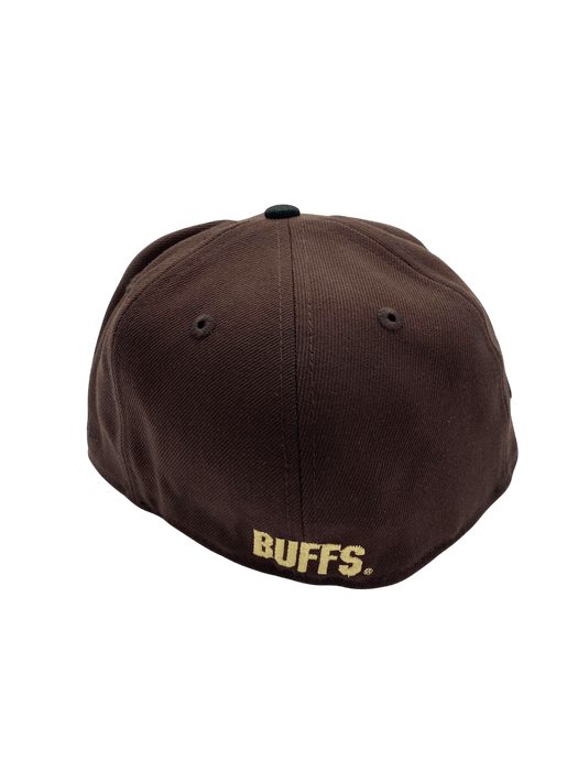 New Era Fitted Hat Adult Colorado Buffaloes New Era Brown/Black Custom Side Patch 59FIFTY Fitted Hat - Men's